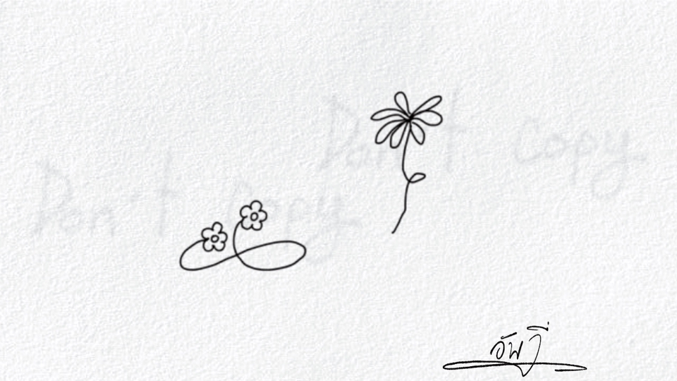 ออกแบบลายสัก ดอกไม้ มินิมอล สวยๆ