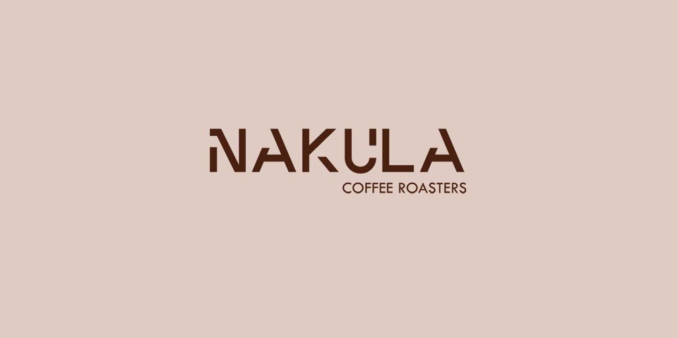 Logo Naku'la, perusahaan pemanggangan kopi, desain logo untuk perusahaan