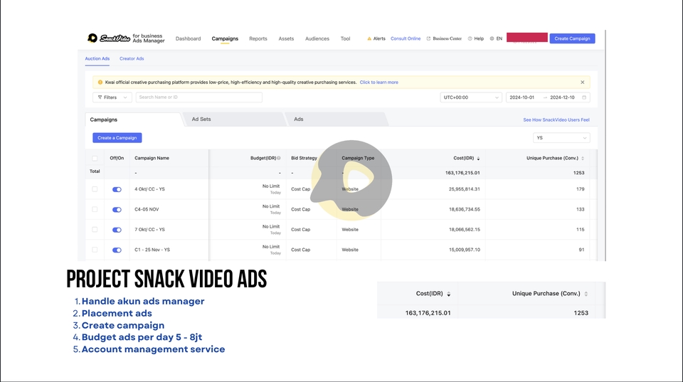 Digital Marketing - Jasa Kelola Iklan Snack Video Ads & Shopee - 3