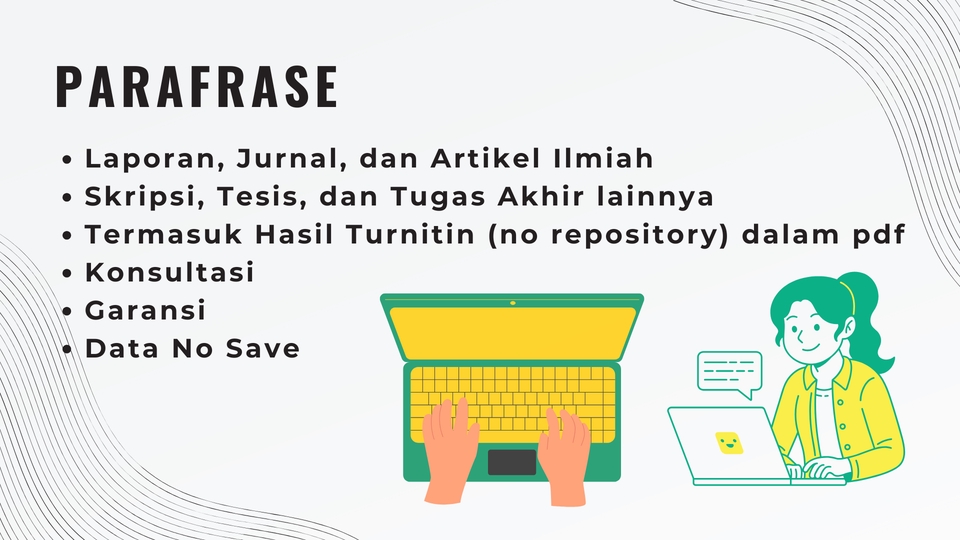 Jasa parafrase skripsi, jurnal, laporan, dan tugas akhir, termasuk hasil turnitin.