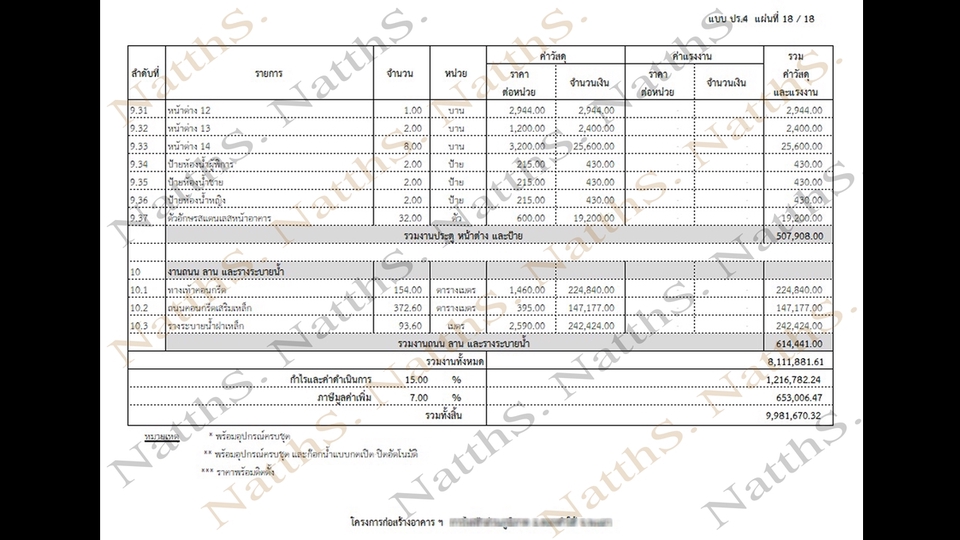 เขียนแบบวิศวกรรมและออกแบบโครงสร้าง - รับถอดแบบ |ประมาณราคา ค่าก่อสร้าง |ทำ BOQ - 4