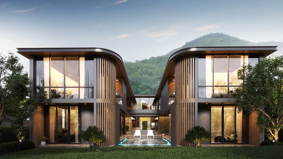 รับออกแบบบ้าน3D perspective โมเดลบ้าน3มิติสวยหรู รับเขียนแบบบ้าน3D ราคาถูก