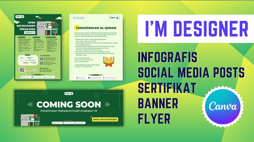 Banner Online - DESAIN SOSIAL MEDIA HARGA TERJANGKAU DENGAN CANVA - 1