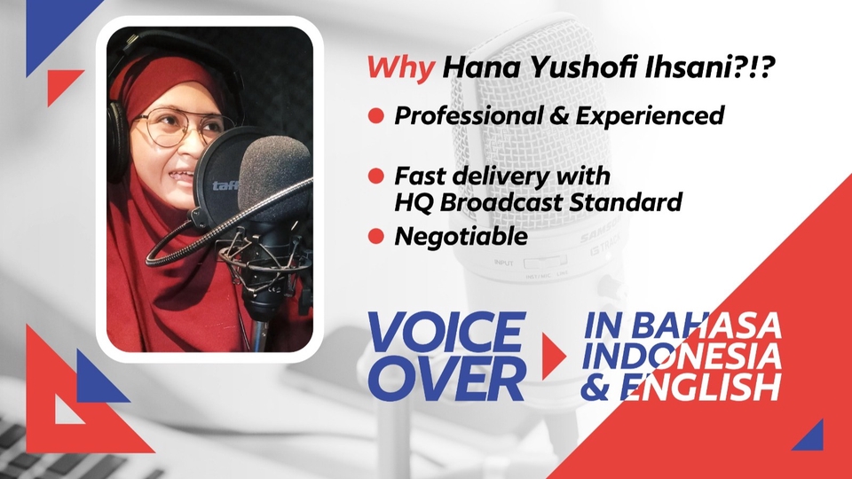 Sulih suara (dubbing, looping) - Voice Over Talent Wanita Bahasa Indonesia & Inggris - Cepat & Profesional  - 1