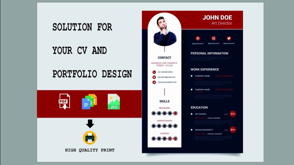 Portfolio & Resume - DESAIN CV/RESUME KREATIF (1 HARI JADI) BEBAS REVISI!!! - 1