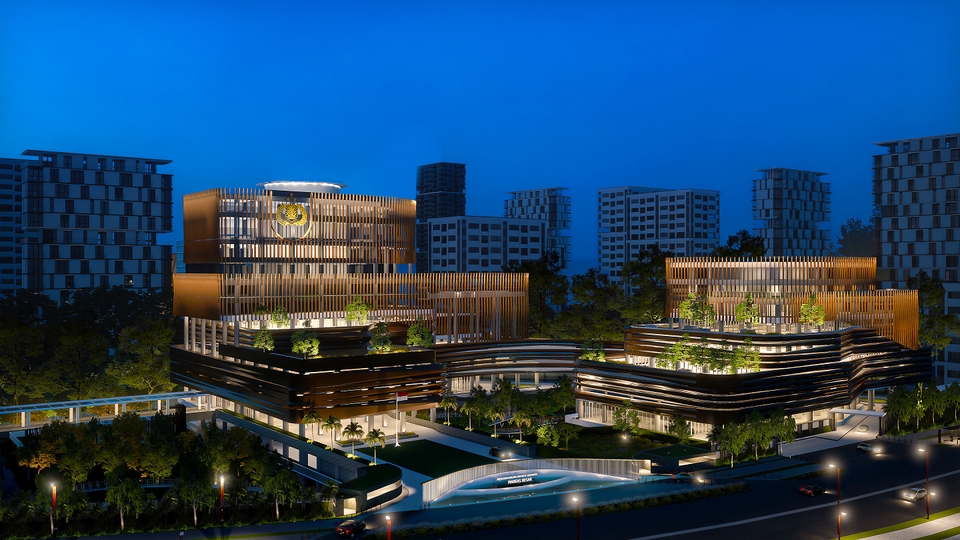Jasa desain arsitektur 3D untuk desain eksterior bangunan modern, rendering gambar 3d berkualitas tinggi dengan desain yang menarik.