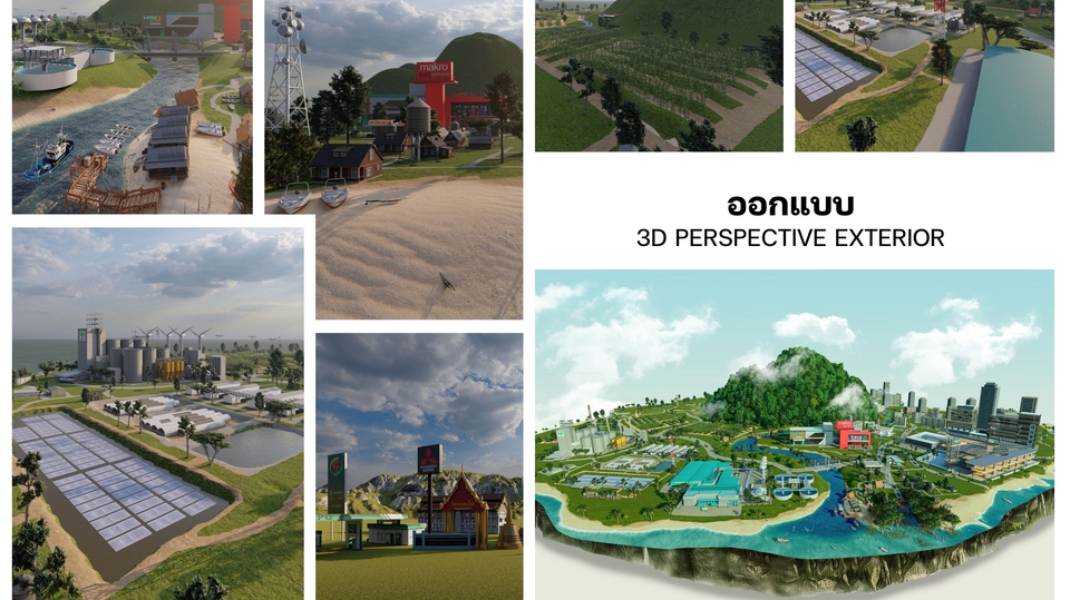 3D Perspective - 3Dถนน , perspective exterior interior and 3D Animation ออกแบบภายนอก landscape - 1