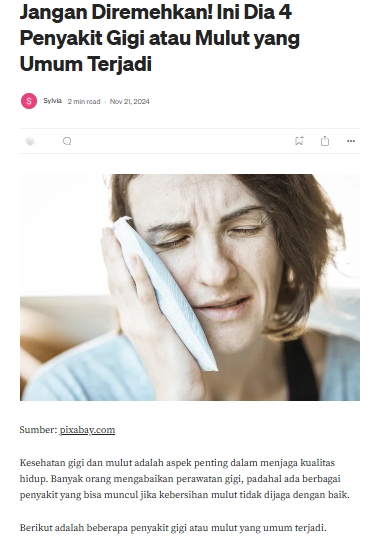 Jasa penulis artikel dan copywriter profesional di Indonesia.