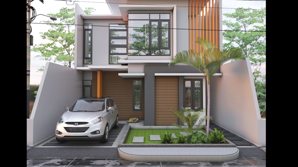 CAD Drawing - Design rumah 2D, 3D, dan RAB - 1