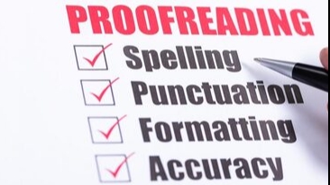 Proof read your document, article or thesis.. 