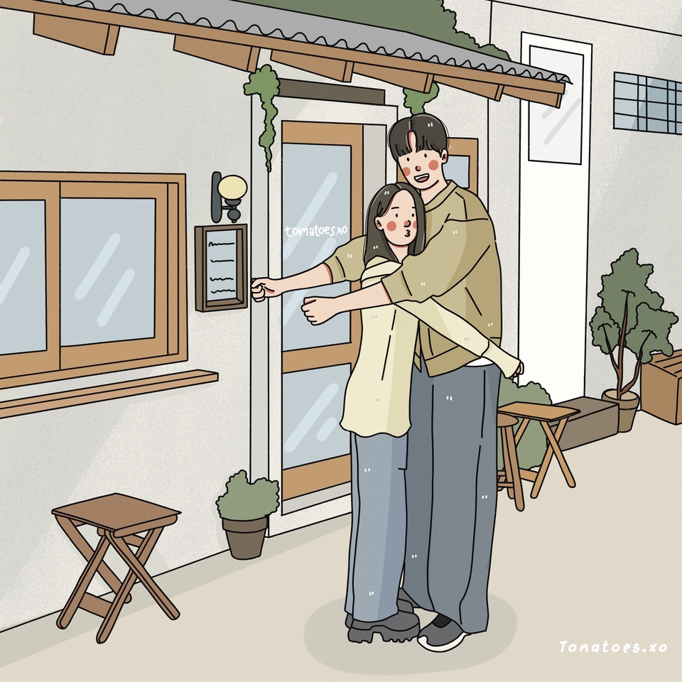รับวาดรูปการ์ตูน คู่รัก สไตล์น่ารัก วาดรูปการ์ตูน วาดอนิเมะ