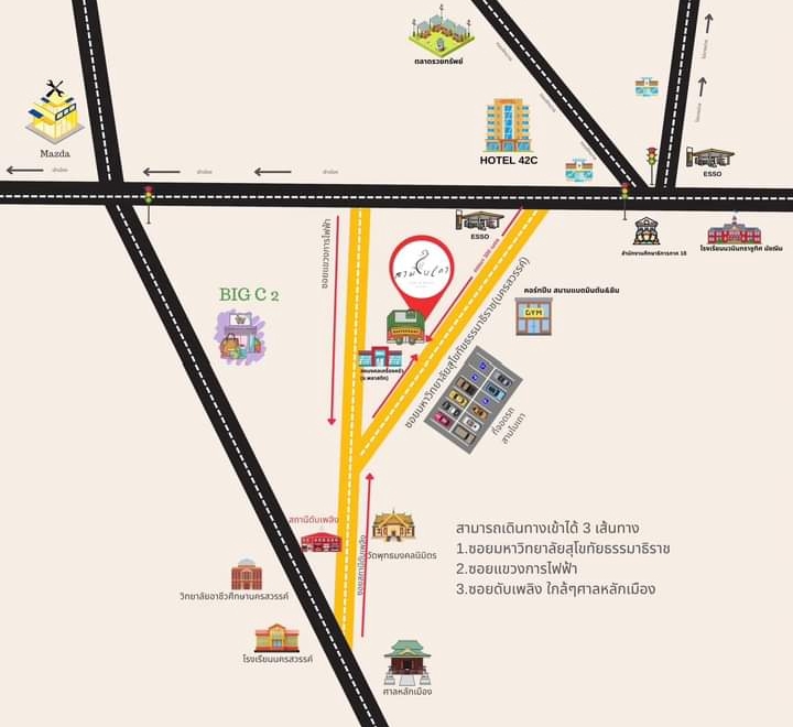 รับทำแผนที่ 3 มิติ ออกแบบแผนที่ร้านค้า ร้านอาหาร แผนที่งานแต่ง