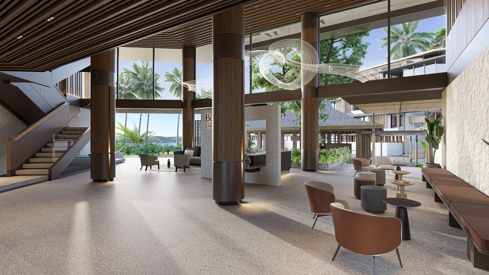 Jasa desain interior rumah minimalis modern dengan desain cafe dan area tunggu yang nyaman.