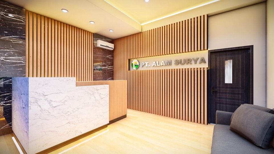 3D & Perspektif - Desain interior 3D rendering rumah, caffe, kantor, masjid, taman, kolam renang, furniture dsb - 2