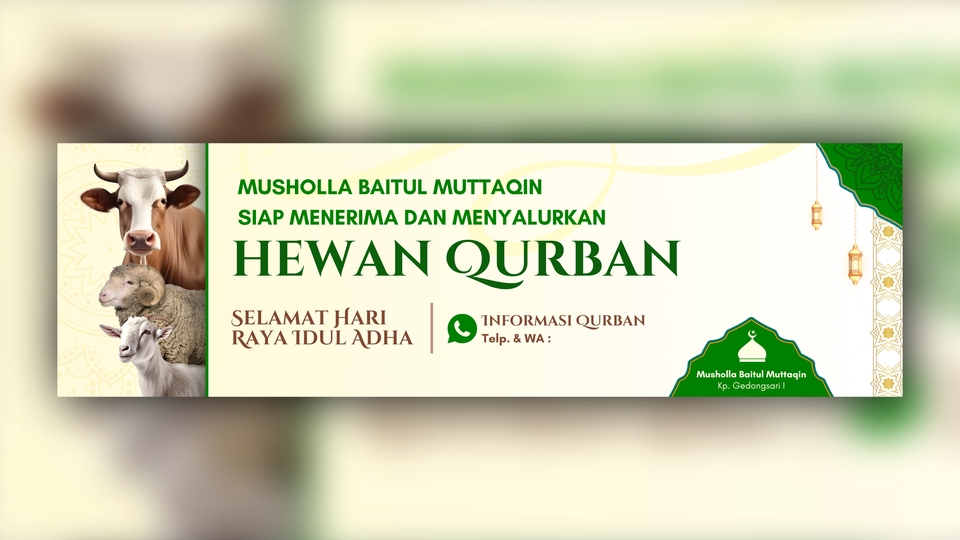 Jasa desain spanduk online untuk promosi hewan qurban di hari raya idul adha