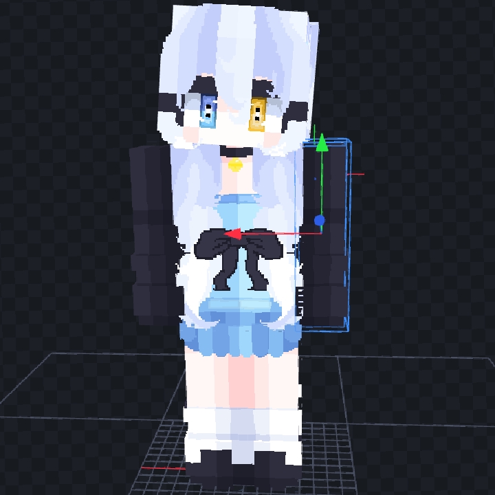 ออกแบบตัวละครสไตล์ญี่ปุ่น คาแรคเตอร์ สีฟ้าขาว ผมขาว ตาสองสี น่ารัก ตัวละคร อนิเมะ