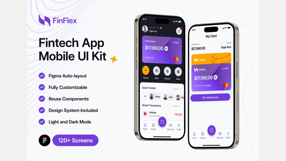 Desain UI UX Mobile App Fintech dengan Fitur My Card, UI UX designer freelancer, membuat ui ux design, desain aplikasi, mobile ui ux design.