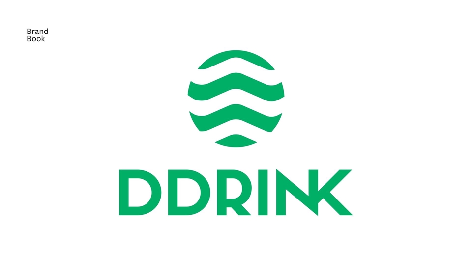 ออกแบบโลโก้แบรนด์ DDRINK พร้อมโลโก้รูปคลื่น