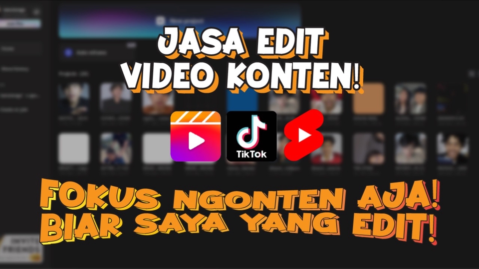 Jasa Video Editing Short Video Konten Social Media 1 Hari Jadi