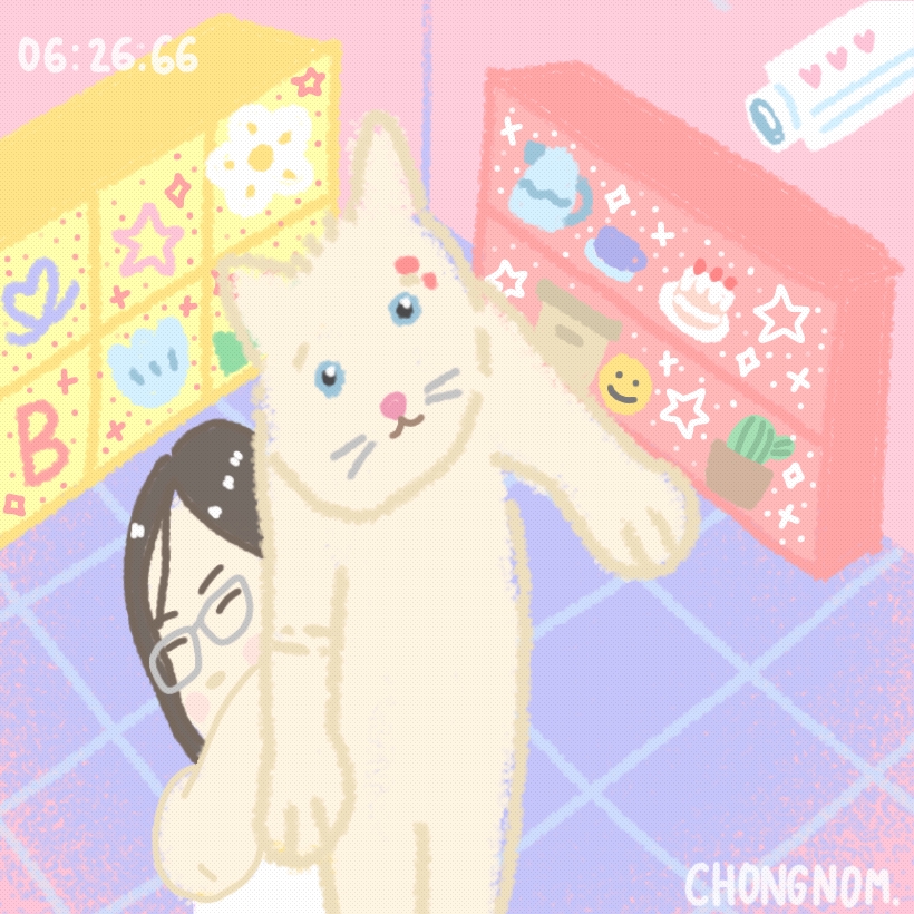 รับวาดรูปการ์ตูนน่ารัก สไตล์มินิมอล สีพาสเทล