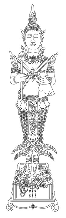 วาดภาพประกอบ - draft ลายไทยความละเอียดสูงเป็น vector - 2