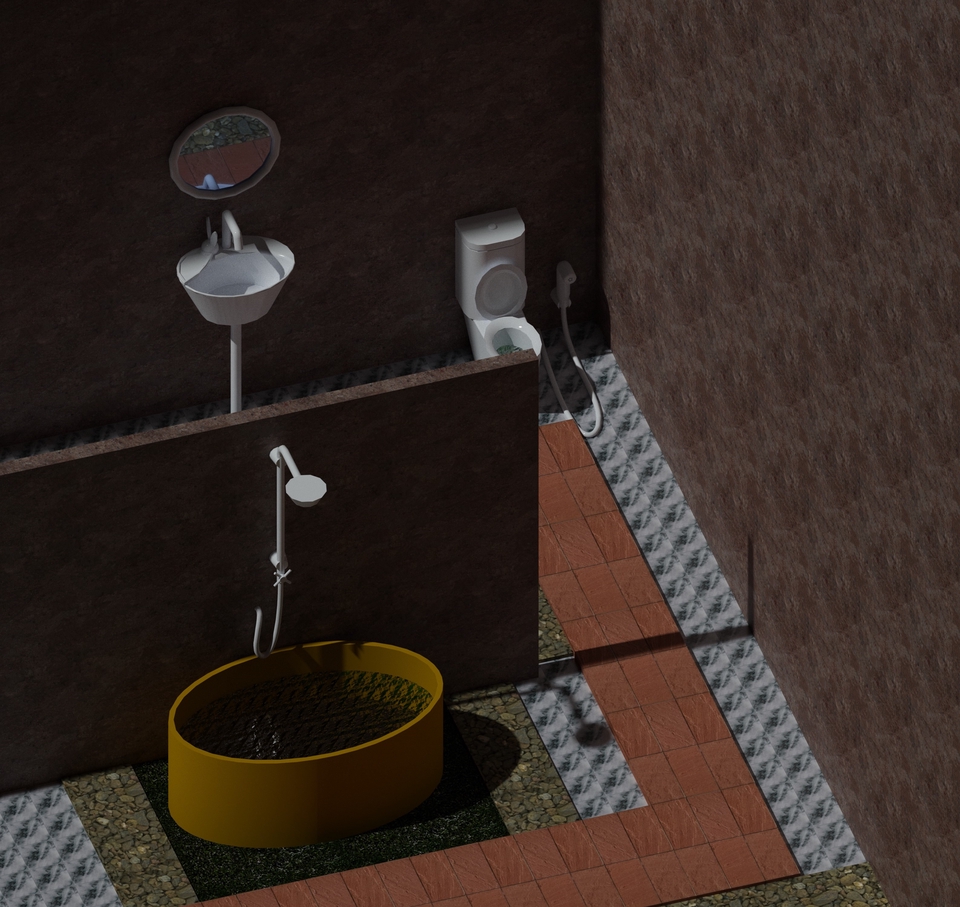 3D Perspective - รับขึ้น 3D บ้าน หอพัก ห้องน้ำ ห้องครัว ร้านค้า - 4