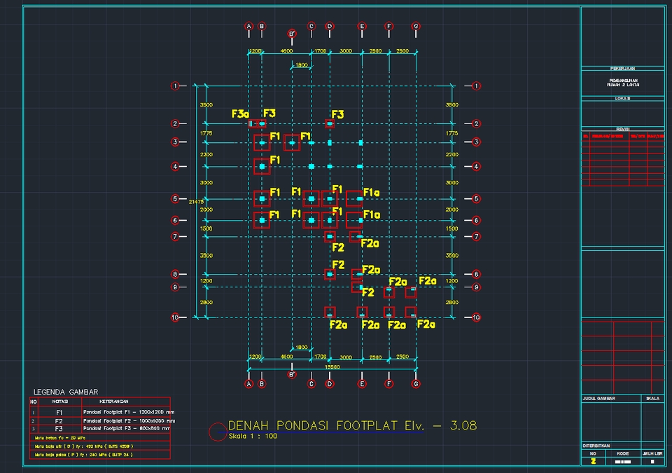 CAD Drawing - Jasa Analisis Struktur PBG Rumah Tinggal | Ruko | Kantor | Bangunan >2 Lantai - 8