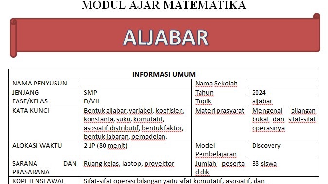 Jasa Lainnya - JASA PEMBUATAN MODUL AJAR GURU TINGKAT SD SMP, DAN BAHAN AJAR GURU TINGKAT SD SMP - 1