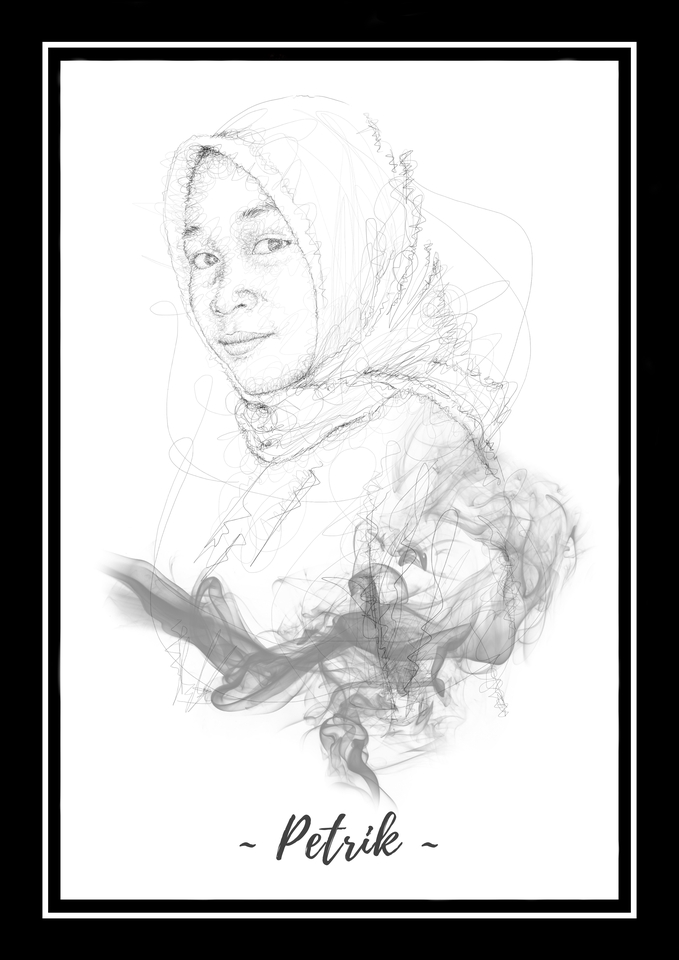 Gambar Potret - Edit foto Scribble Art Unik & Cepat (1 Hari Jadi) - 5