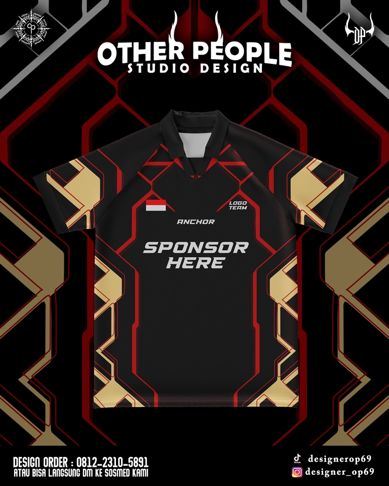 Desain Kaos & Motif - DESIGN JERSEY CUSTOM MODE FAST + POLA + SETTING SIAP PRINT - 22