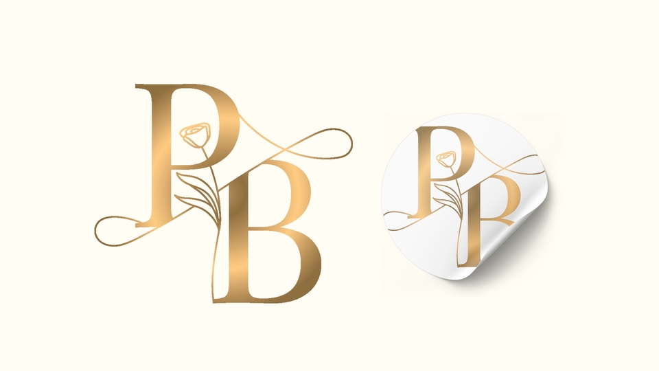 รับออกแบบโลโก้ PB เรียบหรูดูแพง สไตล์มินิมอล เหมาะกับร้านค้า บริษัท