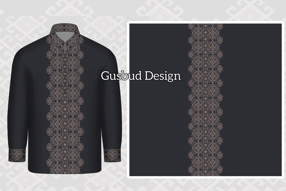 Desain kaos pria dengan motif batik modern, cocok untuk desain kaos distro atau custom.