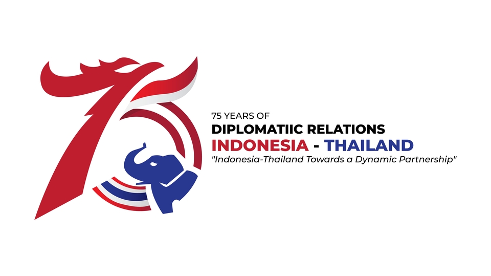 Jasa desain logo untuk hubungan diplomatik Indonesia Thailand 75 tahun, desain logo keren, buat logo online, jasa desain logo murah, logo perusahaan, membuat logo online