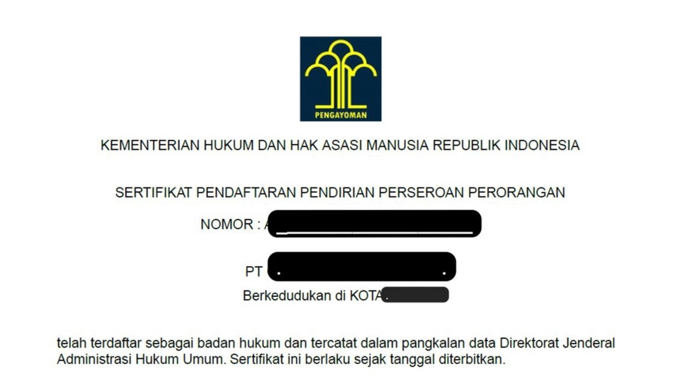 Hukum - Jasa Pendirian PT Perorangan - 2