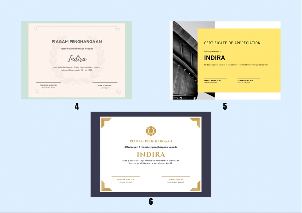 Jasa Lainnya - DESAIN SERTIFIKAT 1 HARI JADI - 6