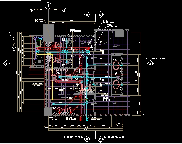 CAD Drawing - Mechanical & Electrical Desain Gambar 2D MEP M.E - 18