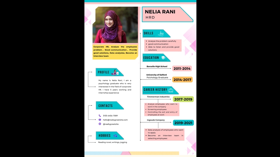 Portfolio & Resume - Desain CV & Resume | Bahasa Indonesia & Bahasa Inggris (24 jam jadi) - 1