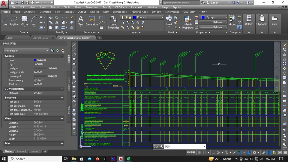 CAD Drawing - Cross Dan Long Section - 3