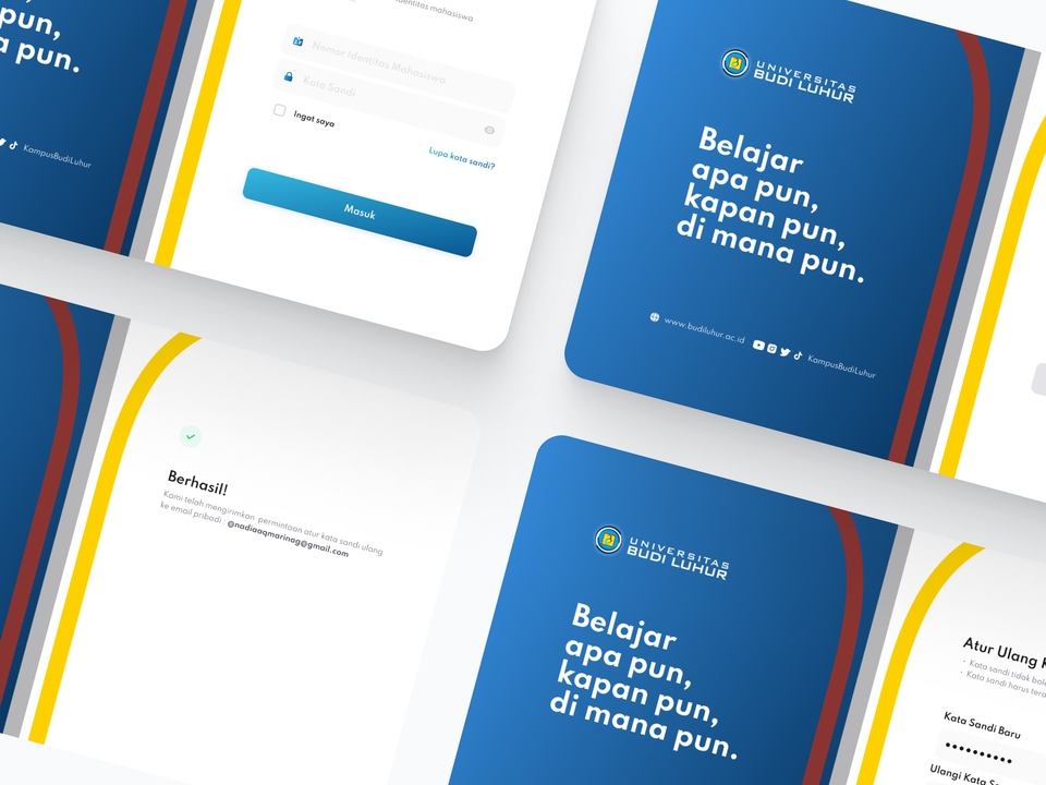 Desain tampilan dashboard