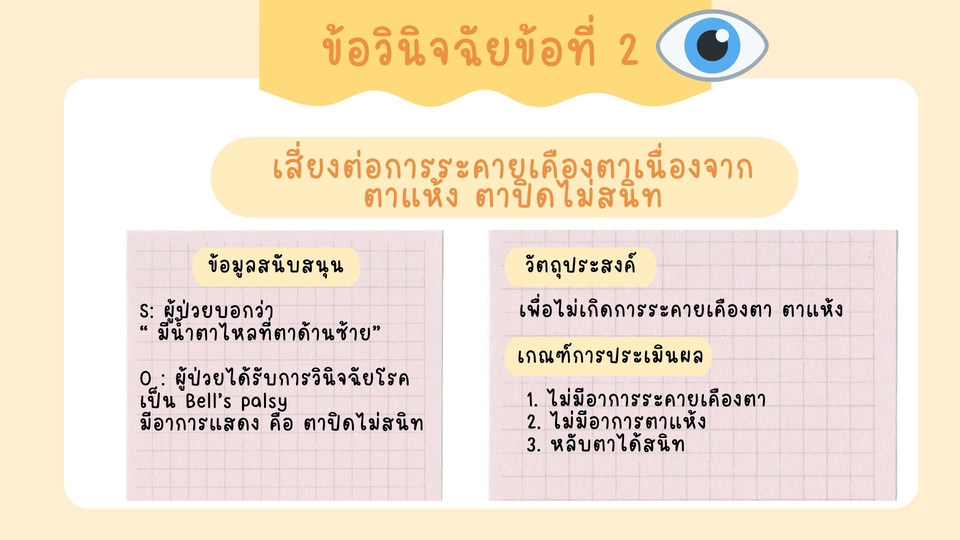 รับทำพรีเซนเทชั่นภาษาไทย แพทย์ ตาแห้ง