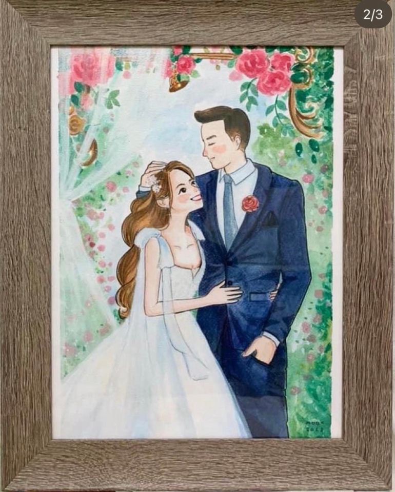 รับวาดภาพคู่แต่งงาน ภาพวาด ดิจิตอลเพ้นท์