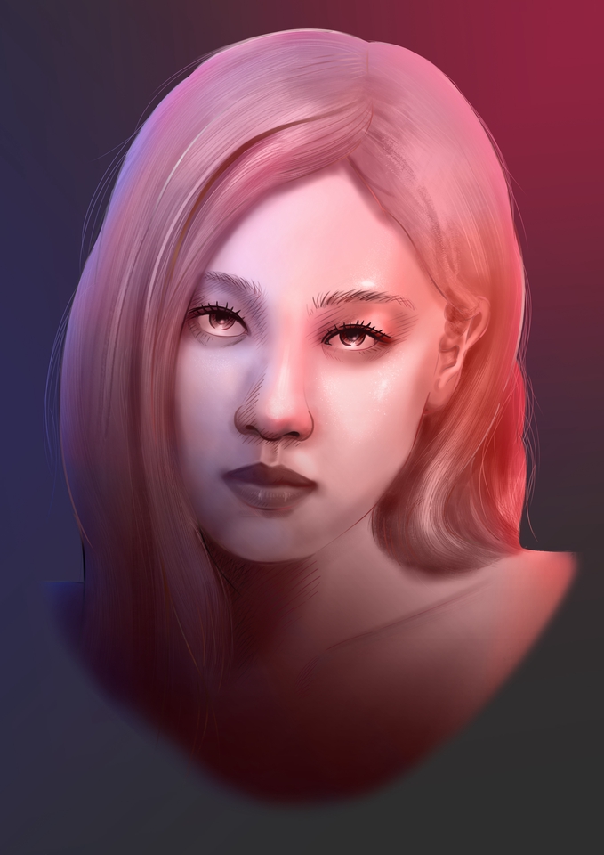 วาดภาพเหมือน Portrait - Digital painting by Saw Asadej - 6