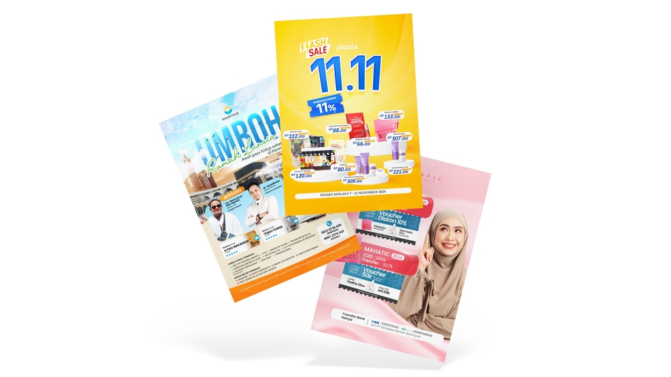 Desain Brosur Makanan Promosi 11.11 dengan Harga Spesial
