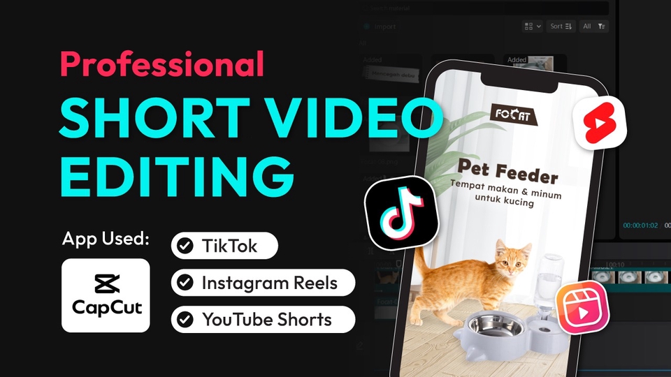 Video Editing - Edit Video / Membuat Konten Video untuk TikTok, Reels, YouTube Shorts - 1