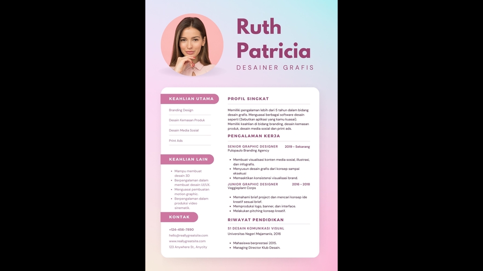 Portfolio & Resume - Design Creative CV / Professional CV / ATS friendly - 1
