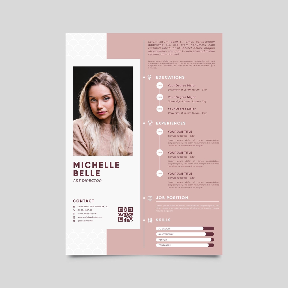 Portfolio & Resume - Jasa Desain CV (Curriculum Vitae) Kreatif, Elegant, Modern - 4