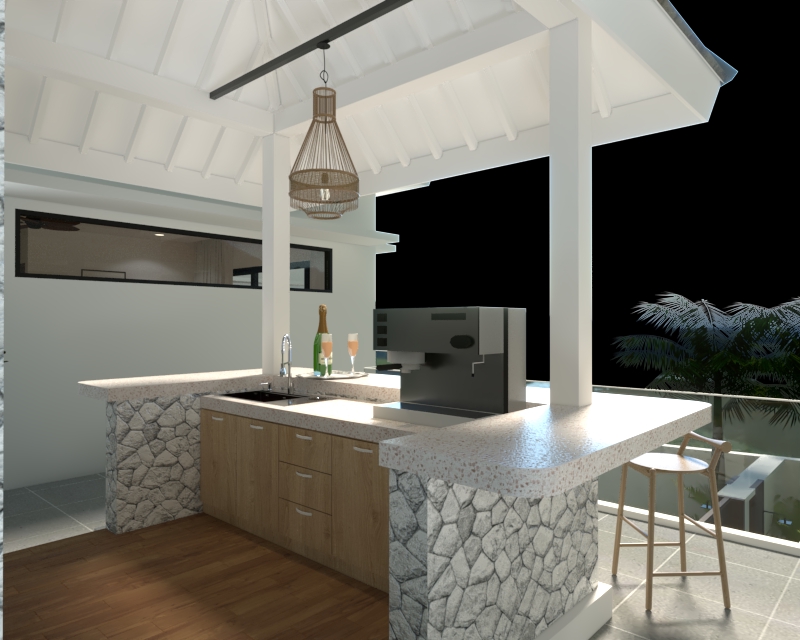 Jasa desain interior kafe minimalis dengan desain interior yang modern dan estetis.