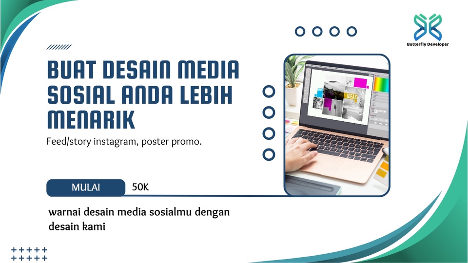 Banner Online - Pembuatan Konten Media sosial Simple dan Elegant - 1