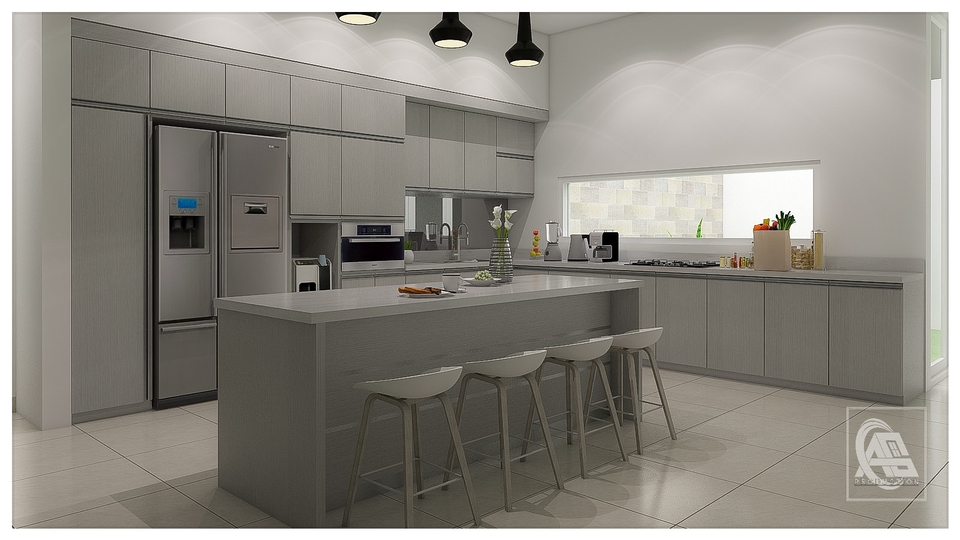 3D & Perspektif - Spesialis Desain 3D Modeling Rendering Interior Eksterior Perumahan Cafe Dll - 3