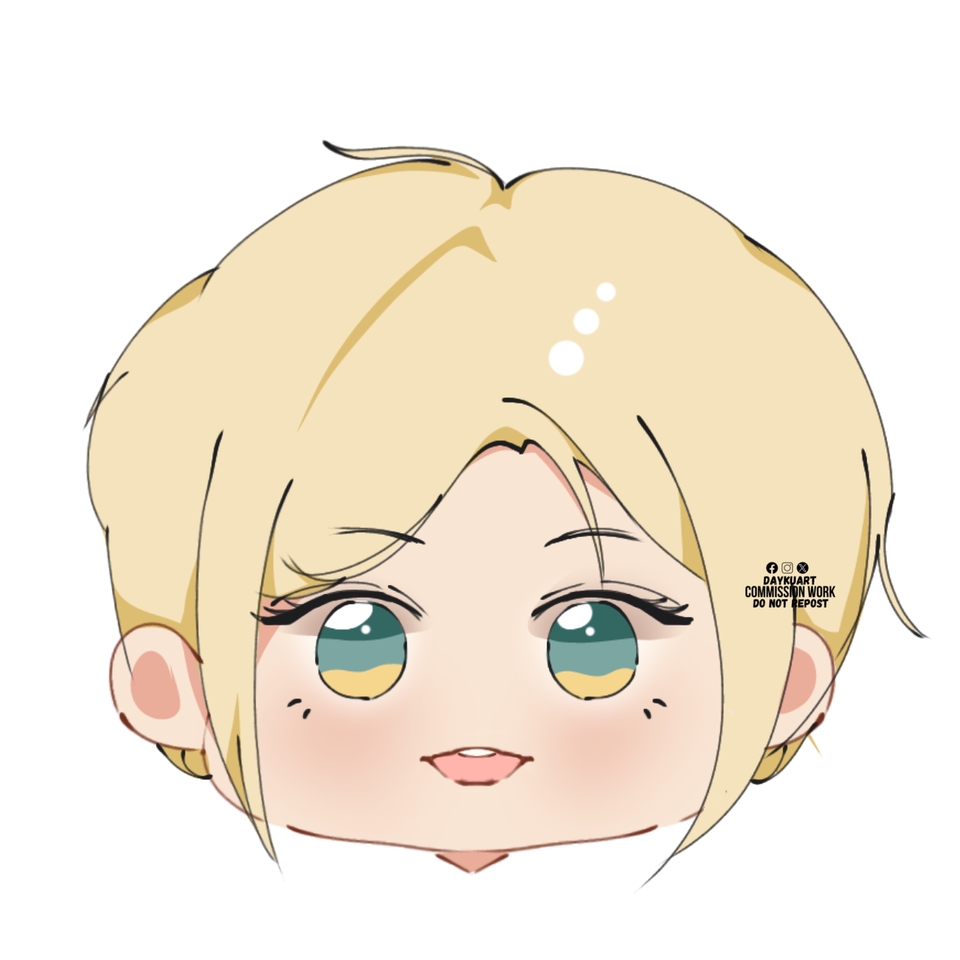 Ilustrasi kartun lucu perempuan dengan rambut pirang untuk desain karakter